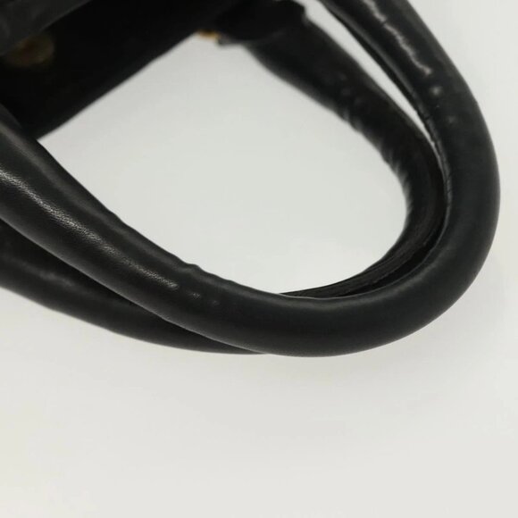 PRADA Tote Bag Canvas Black Gold Auth 138150 - Picture 8 of 14